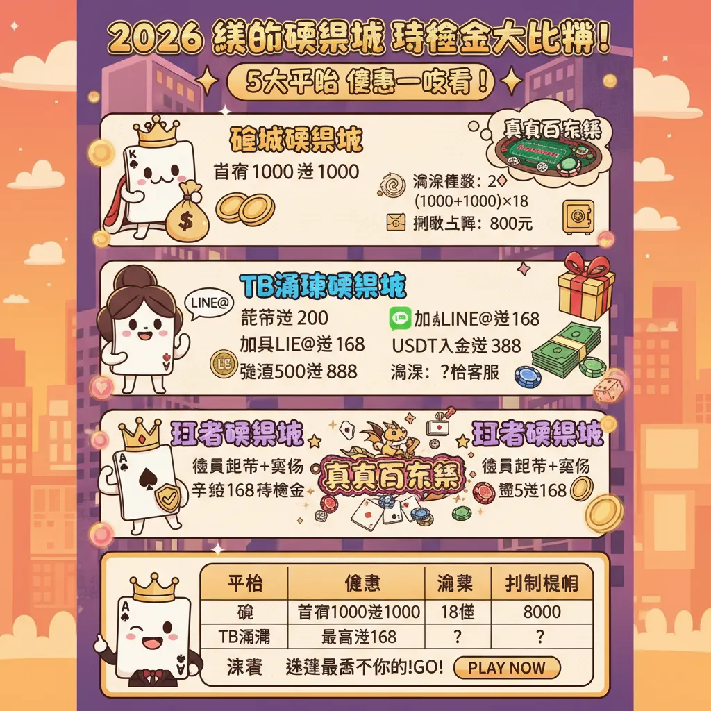 2026 年娛樂城體驗金最強評比：5 大平臺優惠與流水條件全解析